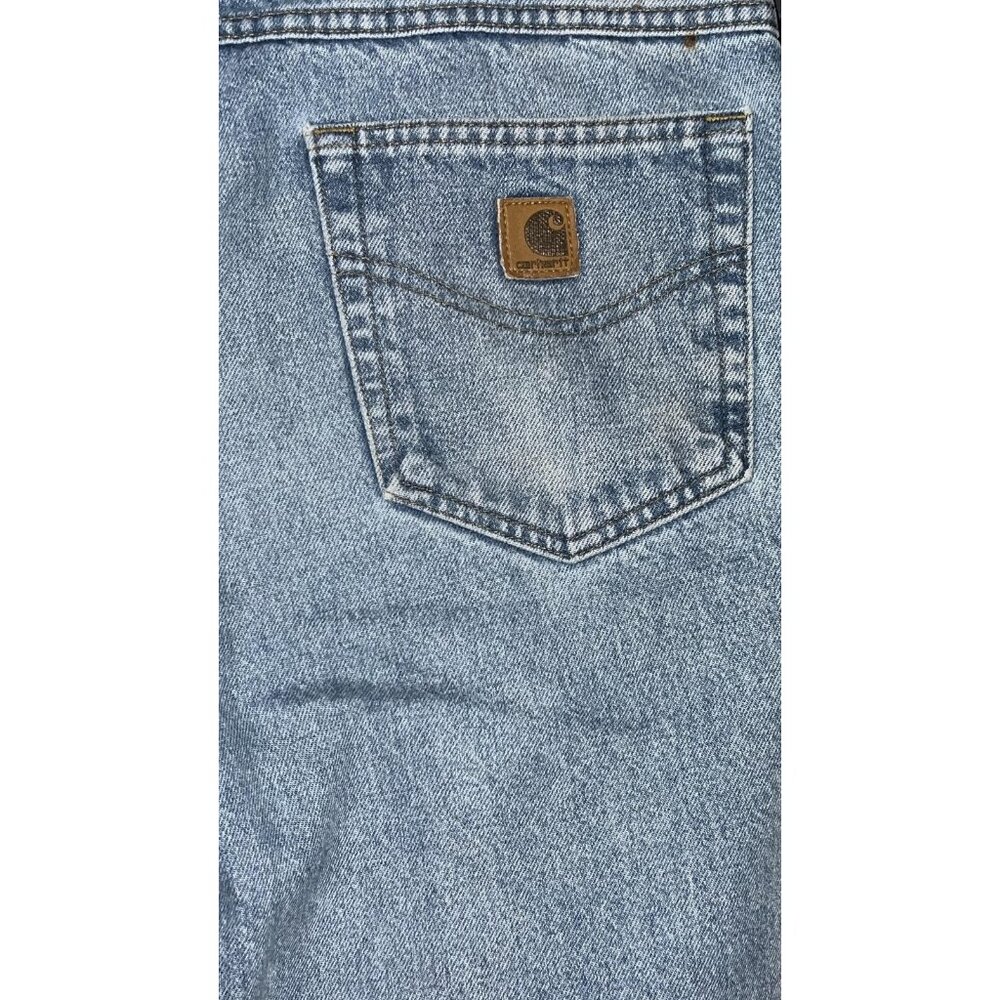 Carhartt Jeans Mens 40x34 Blue Traditional Fit Straight Stonewash Denim Pants - Picture 8 of 12